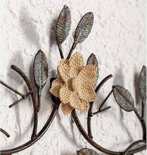 Miniatura 2 de Letrero de bienvenida de pájaros en rama, arte de pared de metal, 26.5 x 11 pulgadas