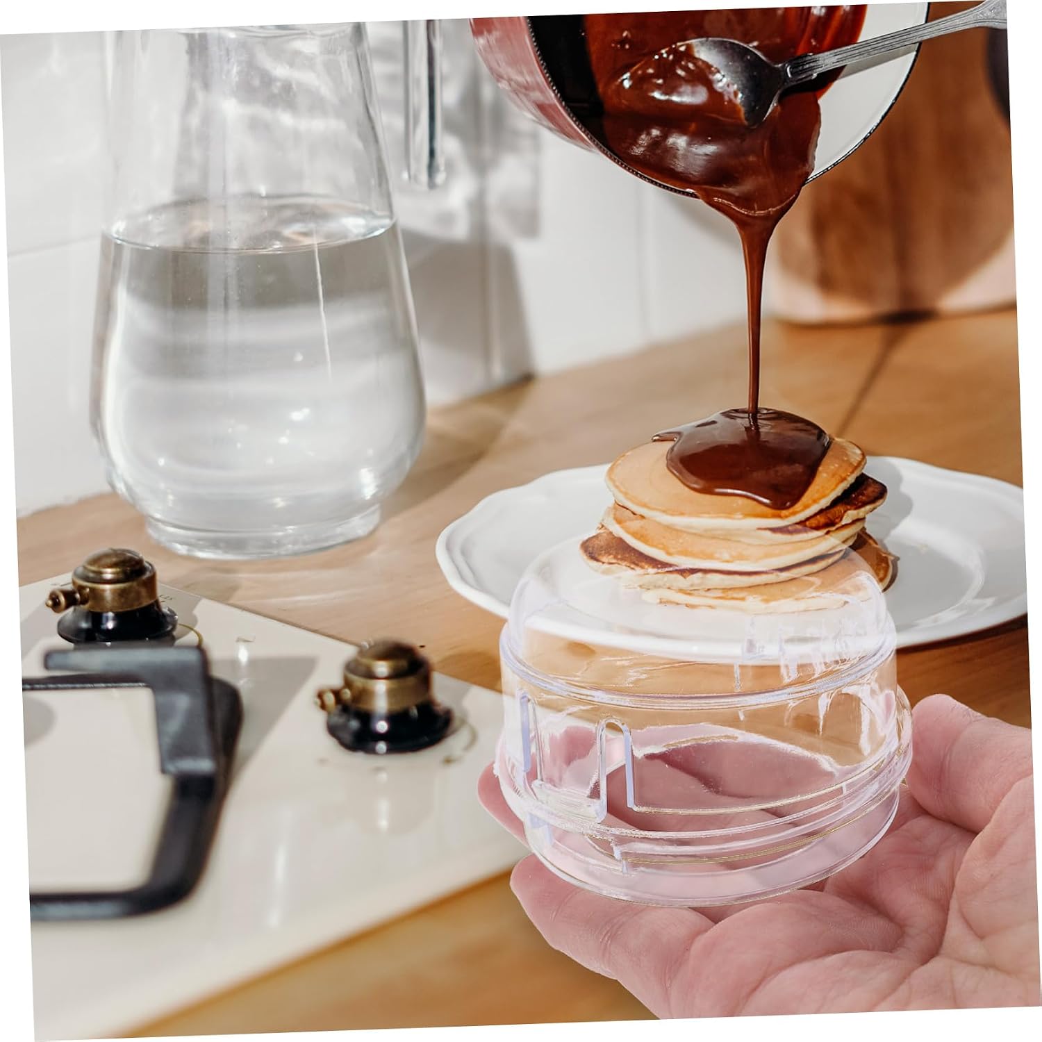 10pcs Clear Gas Stove Knob Covers Safety Protectors for Stove Knobs Transparent Childproof Safety Guard Easy to Use Lightweight Compact Design Prevent Accidents Gas Leaks