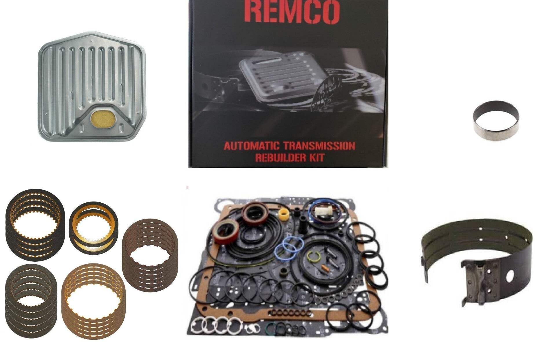 Remco th700r4 (82-93) transmission rebuilt kit overhault clutches front band pump bushing filter