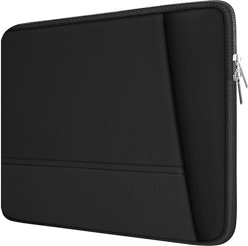 Laptop Sleeve 15.6 in, Upgrade Sturdy Portable Monitor Computer Laptop Case | Laptop Bag Carrying Computer Sleeve Briefcase 15.6'' with Pockets for MacBook PC Mac HP Lenovo Dell Asus Xbox Switch, Black