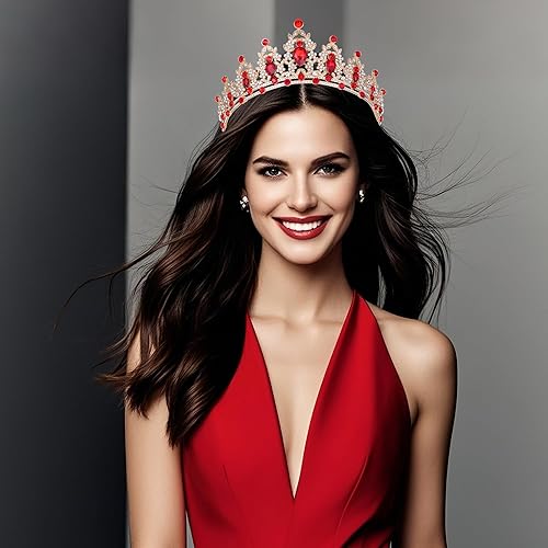 Miniatura 5 de Kamirola - Corona de reina y tiaras corona de princesa para mujeres y niñas, diademas de cristal para novia, princesa para bodas y fiestas (01)