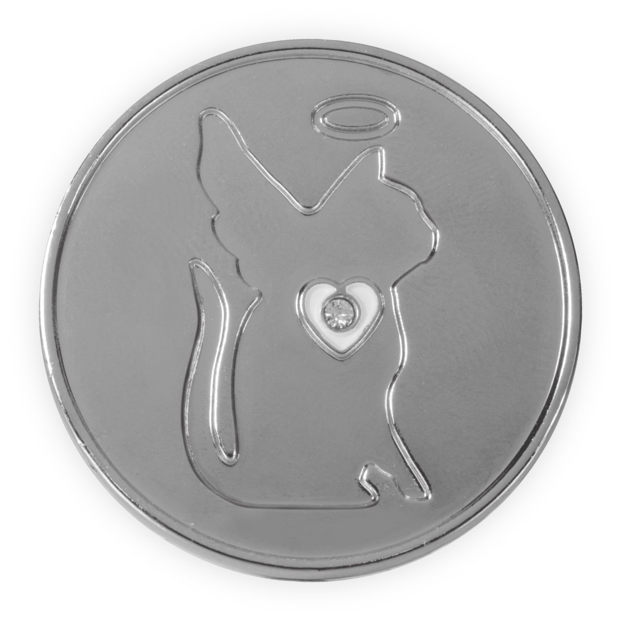 Angelstar 49861 Rainbow Bridge Pet Token-Always with You, Silver