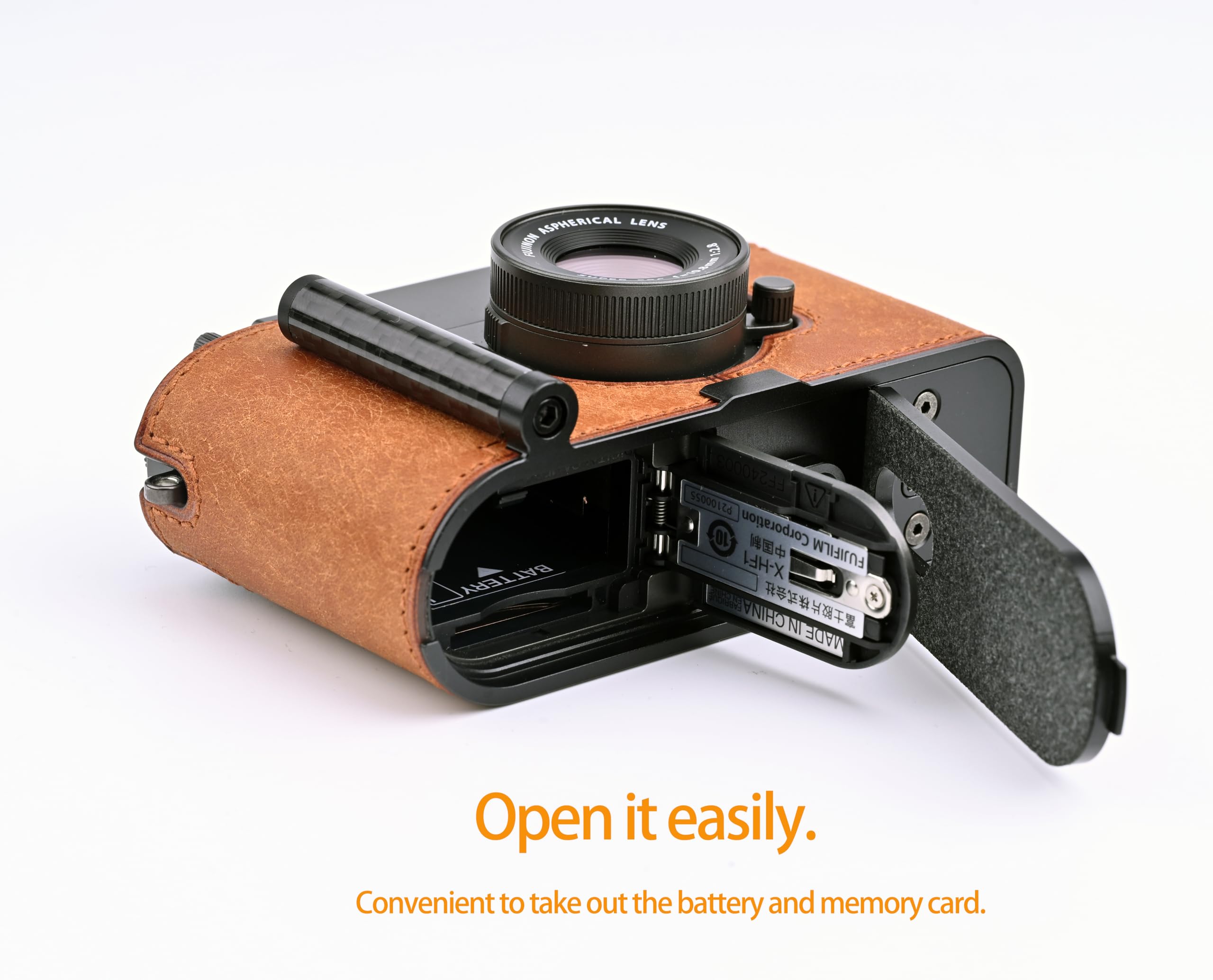 Amazon.com : Handmade Genuine Leather Camera Half Case for