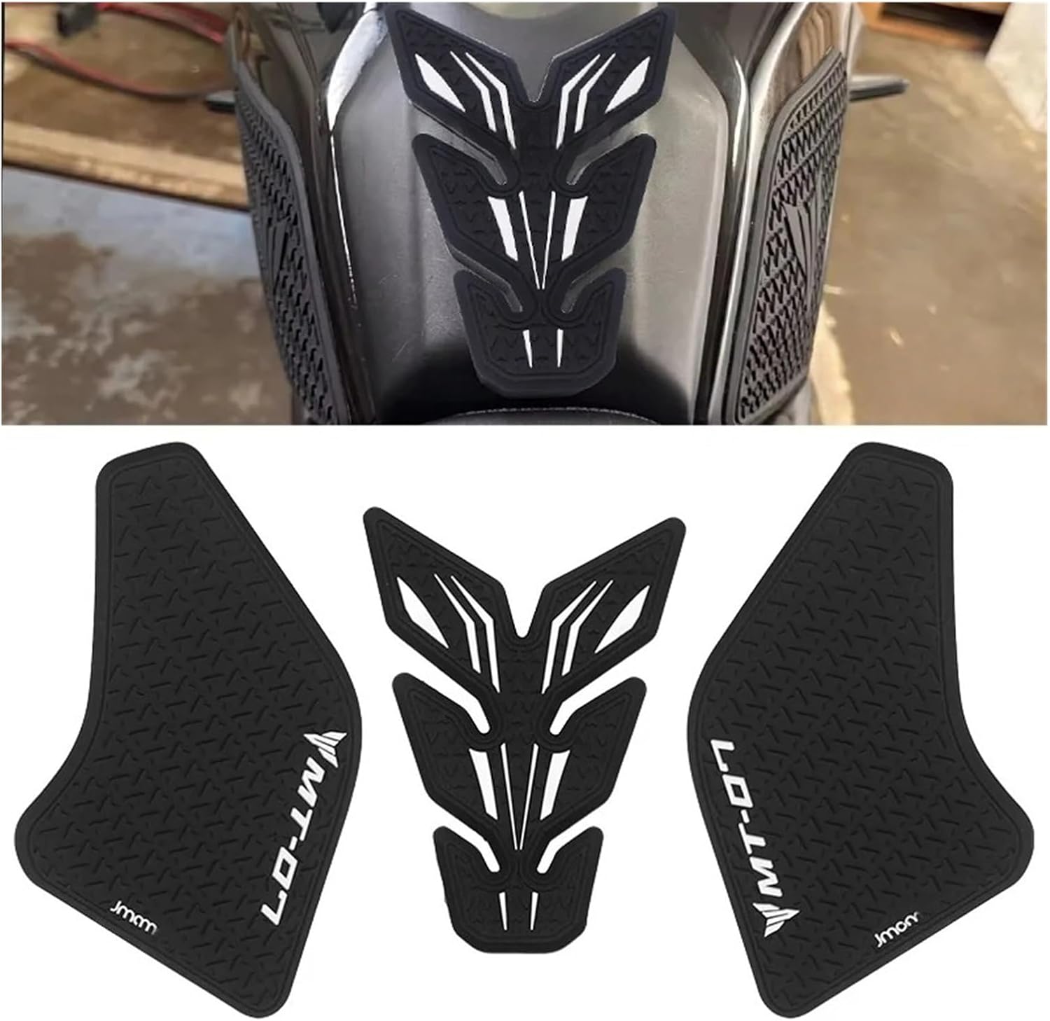 Motorcycle Tank Sticker for YA&MAHA MT-07 2021-2023 Motorcycle Accessories Non-Slip Side Fuel Tank Stickers Pad Rubber Protection.