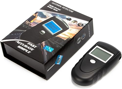 Miniatura 8 de Alcoholímetro digital profesional visualización LED portátil aliento probador de alcohol con 10boquillas