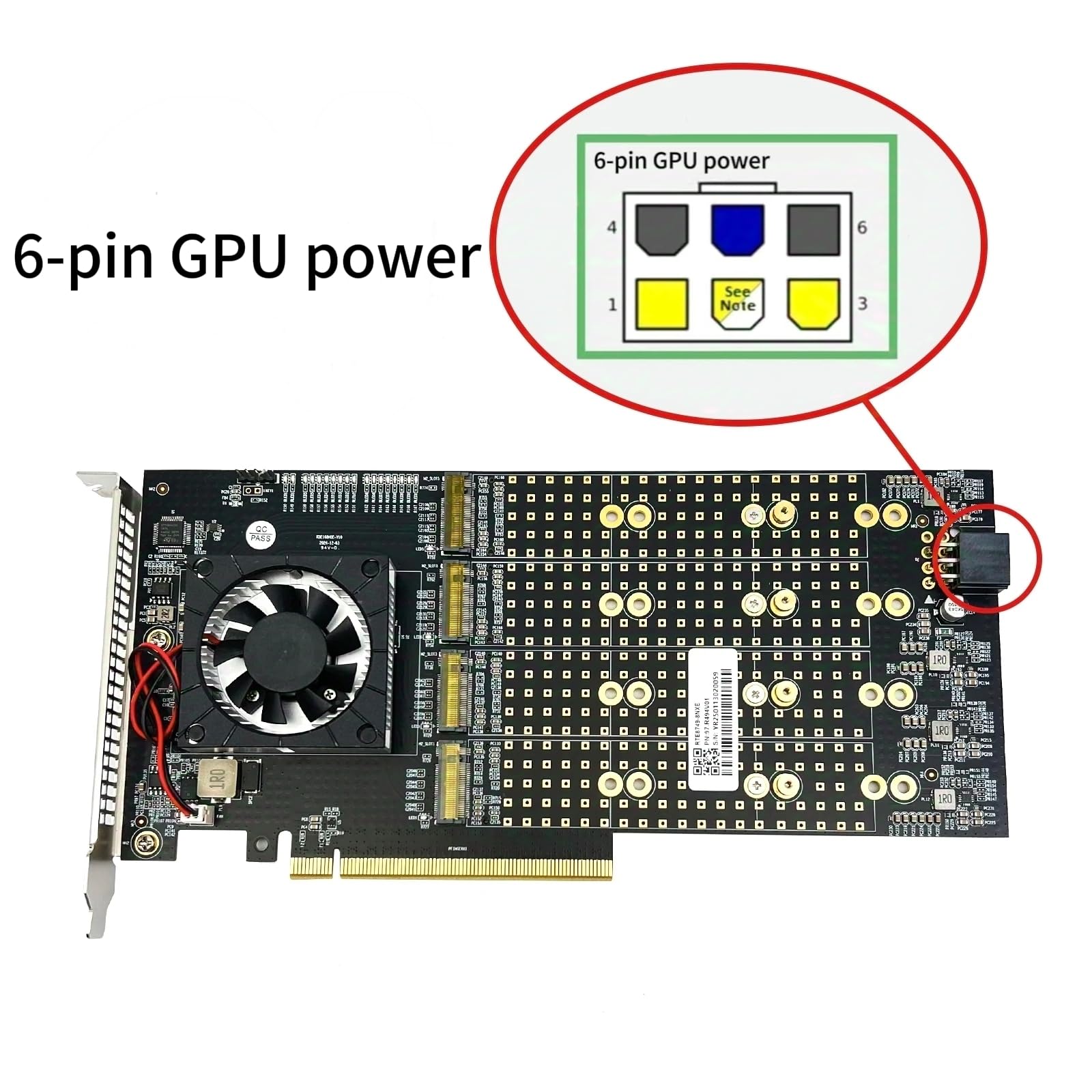 PCIe 3.0 X16 to 8x M.2 NVMe SSD Adapter, PEX8749 Controller with Bifurcation, Windows Server Linux VMware ESXi FreeBSD Ubuntu