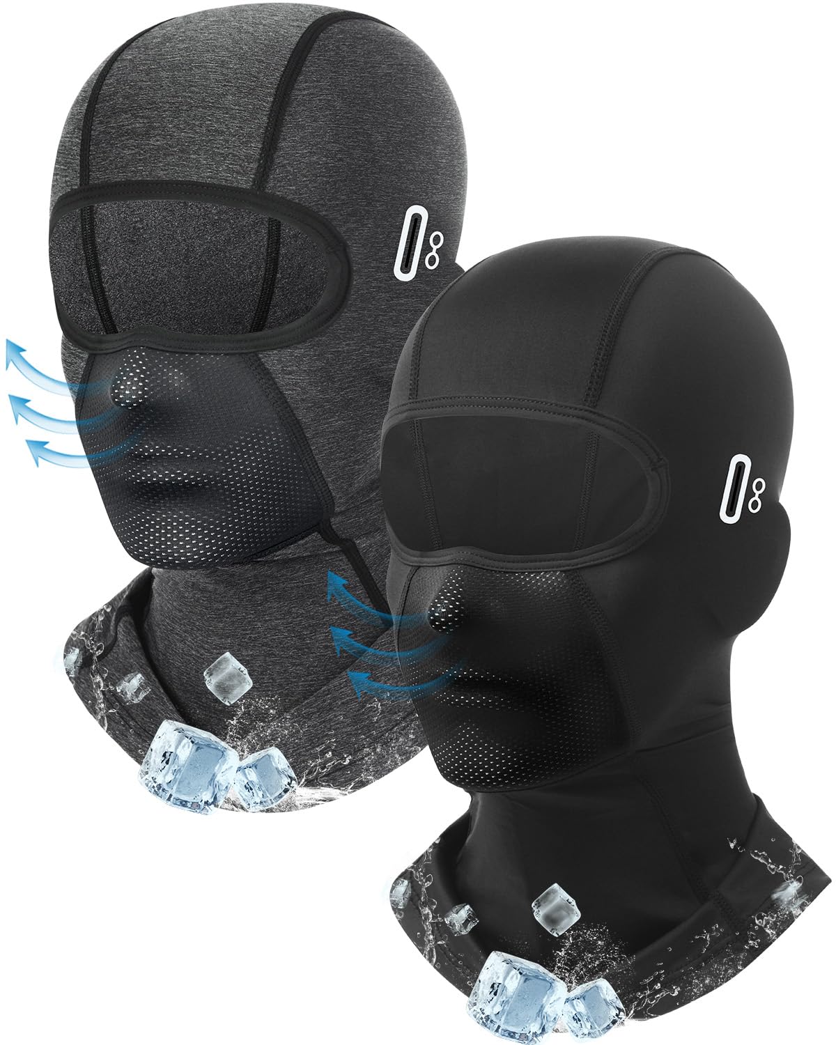 Balaclava Face Mask with Glasses Holes for Men Women Summer Cooling Shiesty Mask Sun UV Protection for Motorcycle Ski Work