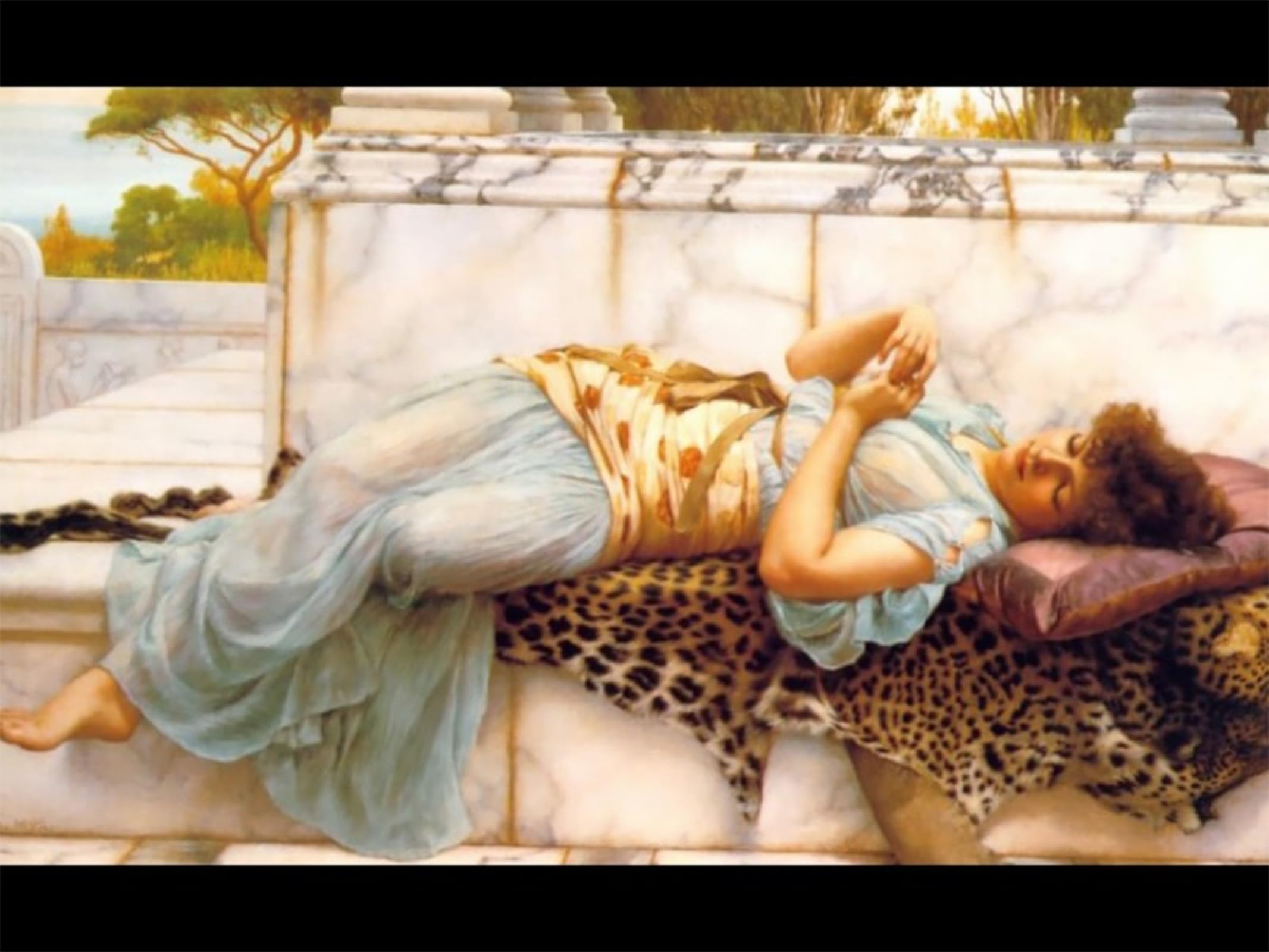 ARTXLXXBN Famous Print Painting Colorful Art Print the Betrothed by John William Godward Canvas Art Decorations for Home Decor 60x90cm