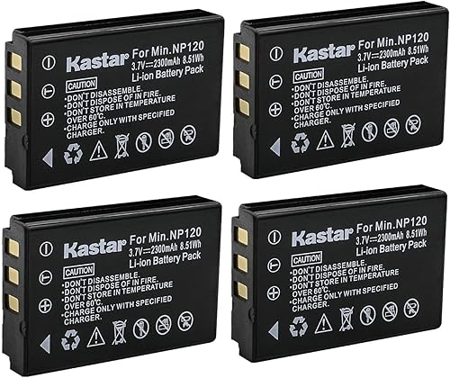 Miniatura 6 de Kastar Paquete de 1 batería recargable de repuesto para batería Minolta NP-120 NP120, Minolta MN35Z 20MP 35X Bridge Digital Camera