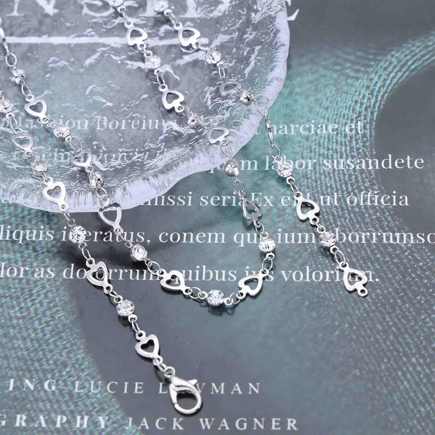 Andelaisi Boho Crystal Y Lariat Necklace Vintage Hollow Heart Pendant Necklace Gold Heart Choker Necklace Adjustable CZ Heart Long Chain Necklace Jewelry for Women - Image 7