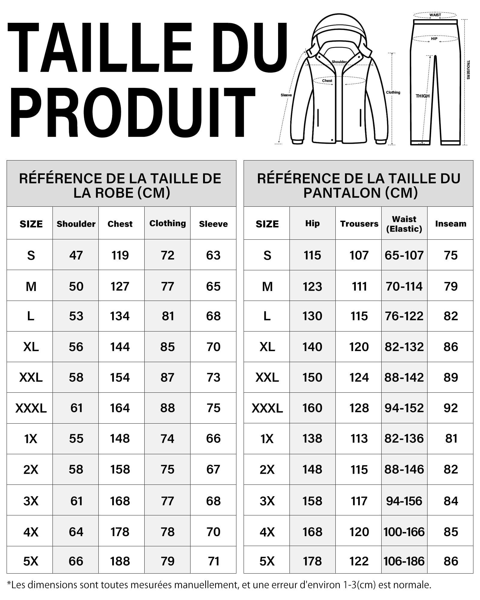 Combinaison de Pluie Imperméable et Réfléchissante Pantalon de Pluie Extérieur Homme/Femme Blouson Léger Veste de Randonnée