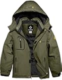 Boy's Waterproof Ski Snow Jacket Windproof Winter Jacket with Hood