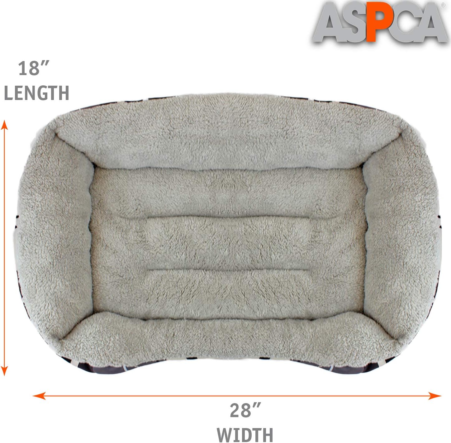 ASPCA Microtech Dog Bed, for Small to Medium Pets, Stripped