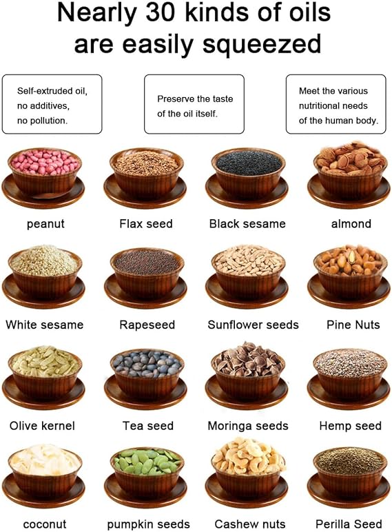 Cold Press Oil Machine Coconut Oil pressKitchen Oil Press Electric Automatic Oil Press Organic Oil Press Olive Flax Peanut Castor Perilla Seed