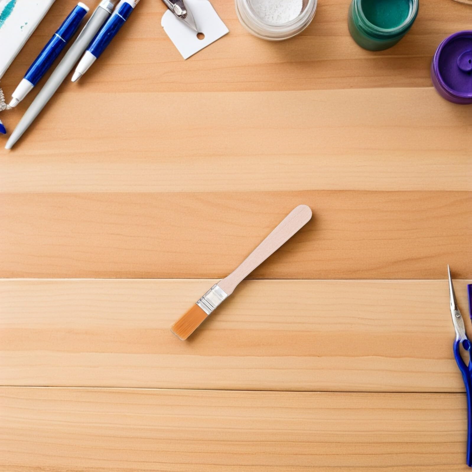 ORFOFE 36 Pezzi Pennelli Nylon per Vernice con Manico in Legno Spazzole per Pittura Mobili Armadi Recinzioni e Pareti Pennello Dettaglio per Angoli e Ritocchi Strumenti Versatili per