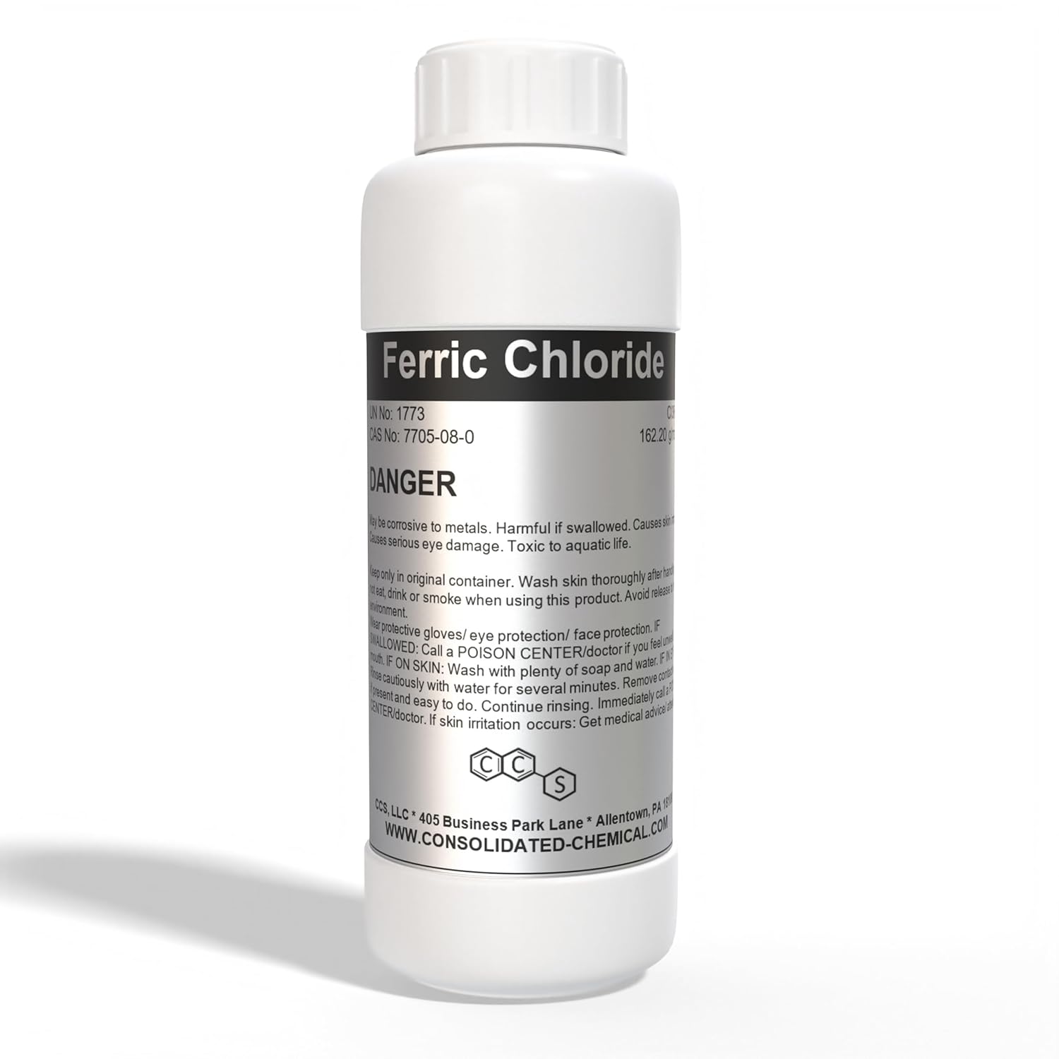 Ferric Chloride - High Concentration Chloride Solution - Wide Applications - Ideal as Etching Cream, Coagulant for Water Treatment - Copper and Stainless Steel Etchant Solution - 1 Gallon (128 Fl Oz)