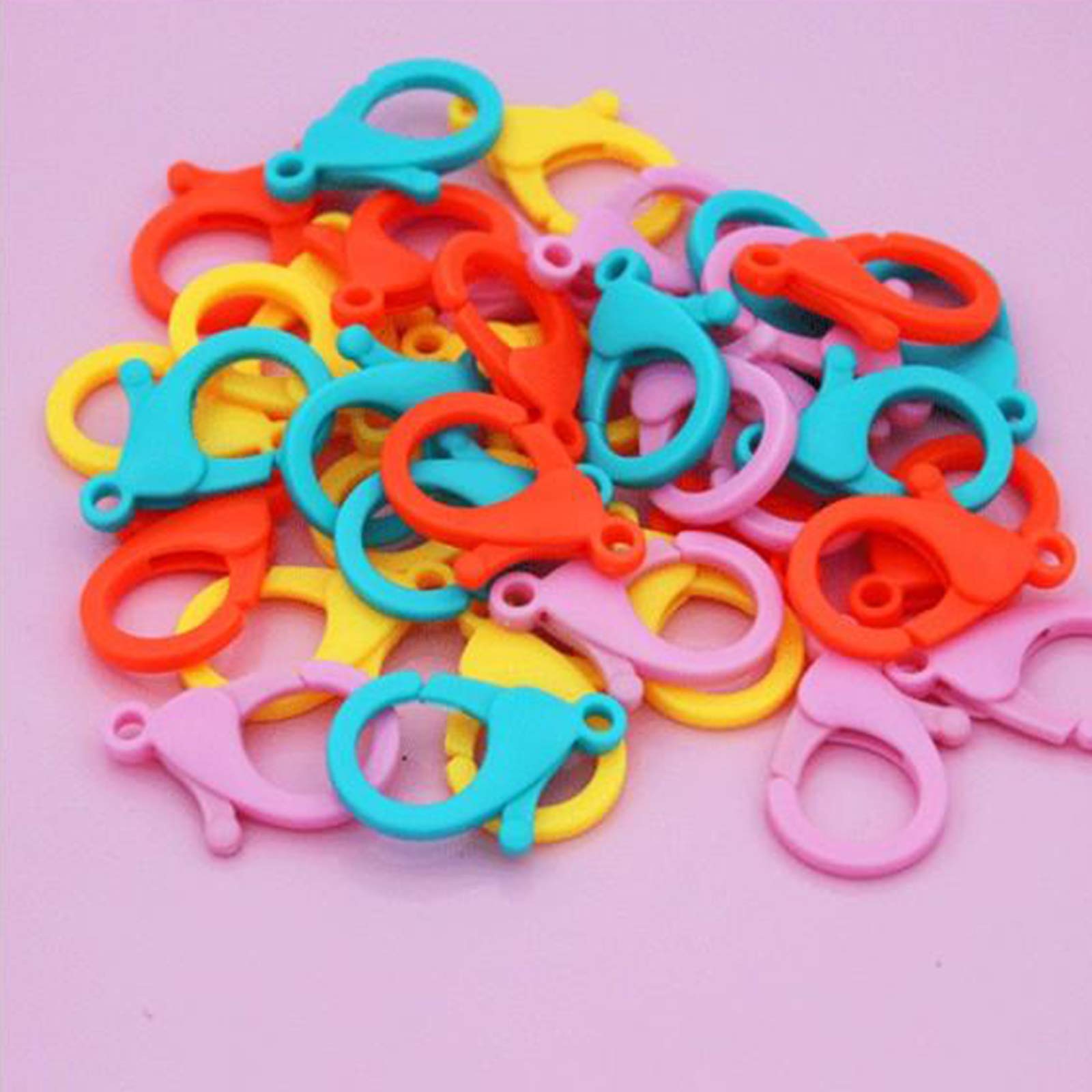 5 zestaw 100 szt. plastikowa klamra karabińczyk karabińczyk zapięcie do DIY breloki torby zielone