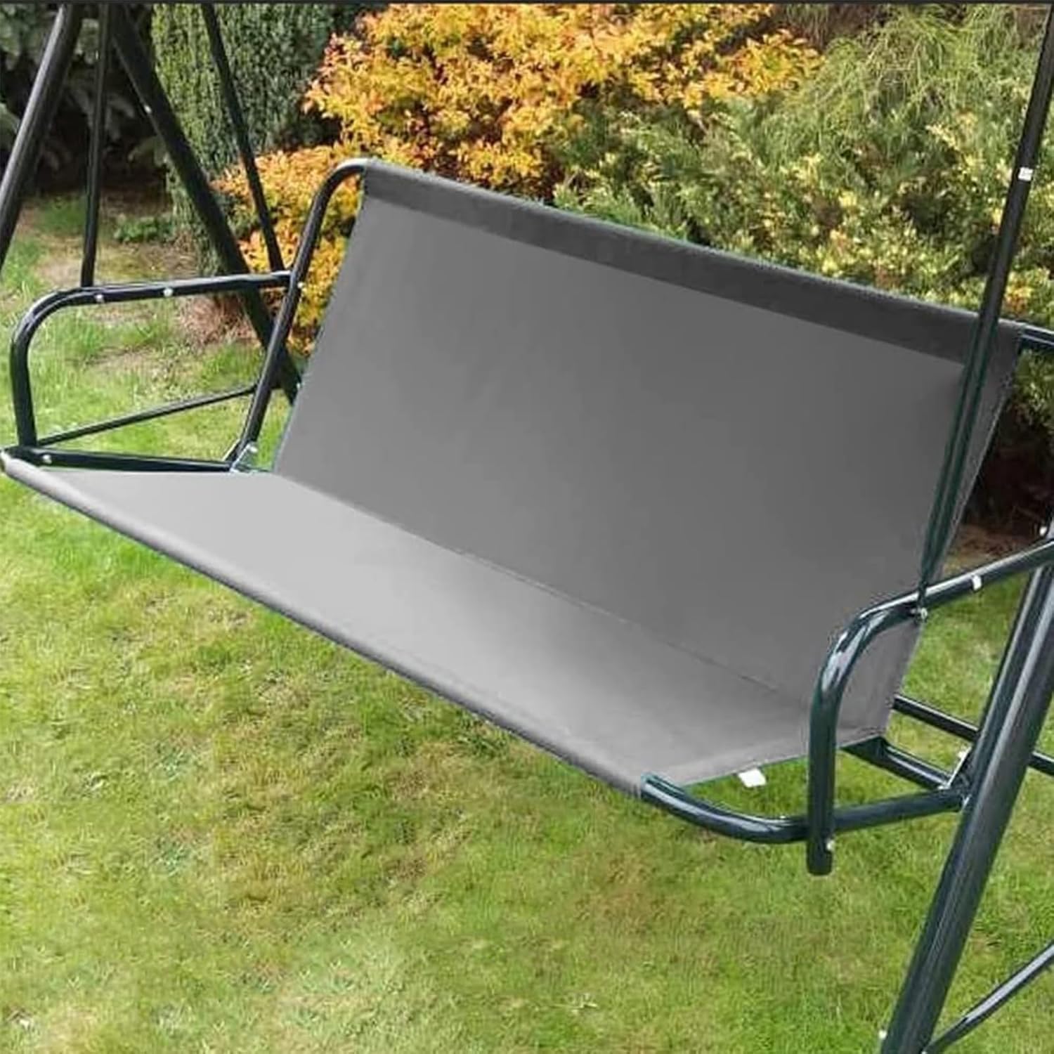 Coprisedile da Giardino Dondolo, Oxford 600D Altalena di Ricambio Fodera Panca 2 e 3 Posti Impermeabile e Antistrappo resistente ai raggi UV Copertura Sedia Veranda Cortile (Gray,160*58*58cm)
