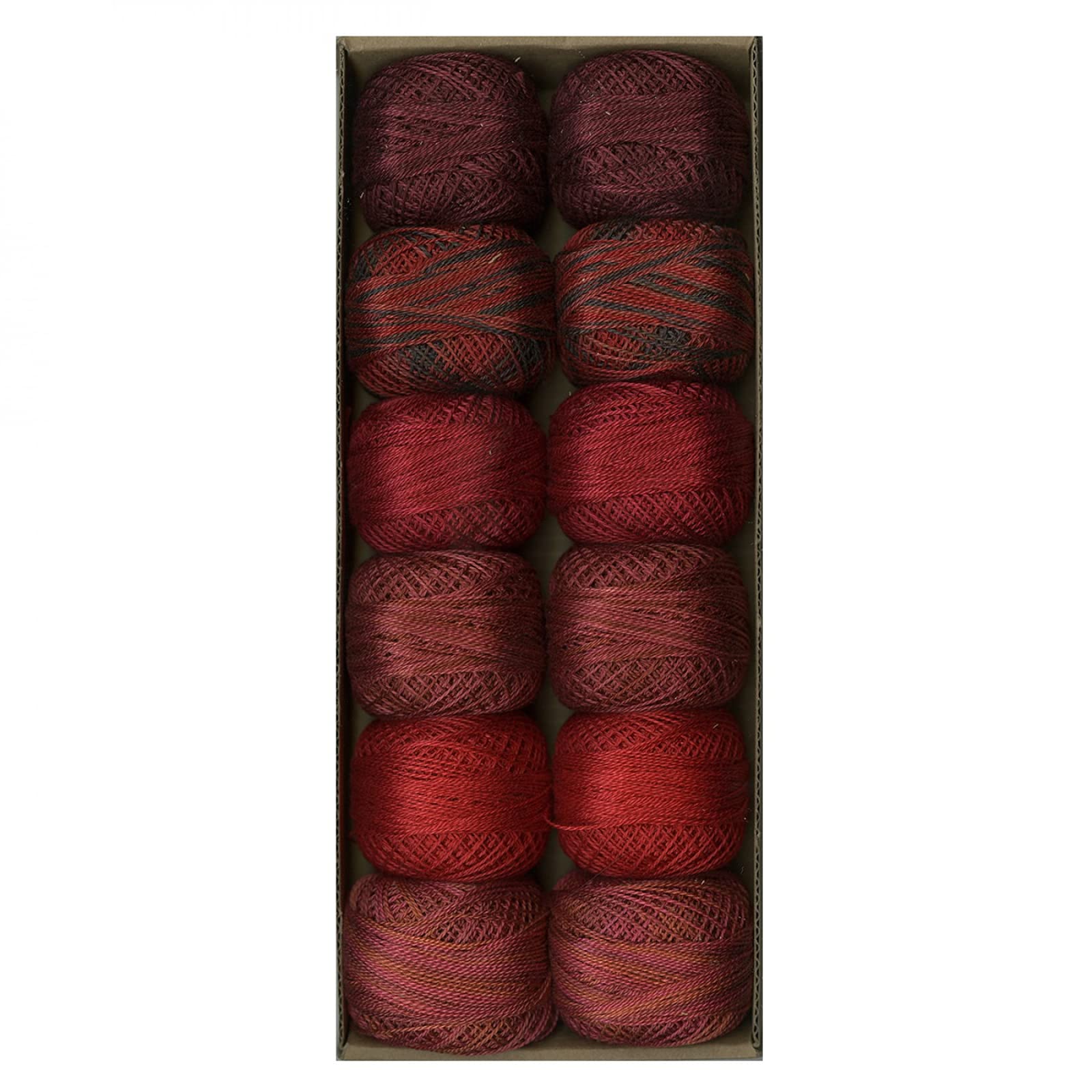 Valdani Pearl Cotton Sz 12 | Two in Red | 109 Yds/Ball