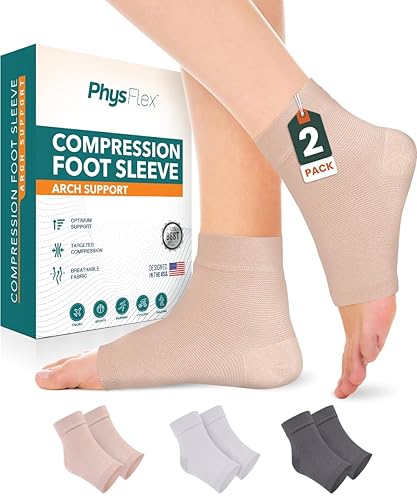 Miniatura 11 de Calcetines de compresión, alivian la fascitis plantar y tendinitis aquílea, tobillera de compresión para espolón calcáneo o hinchazón o fatiga