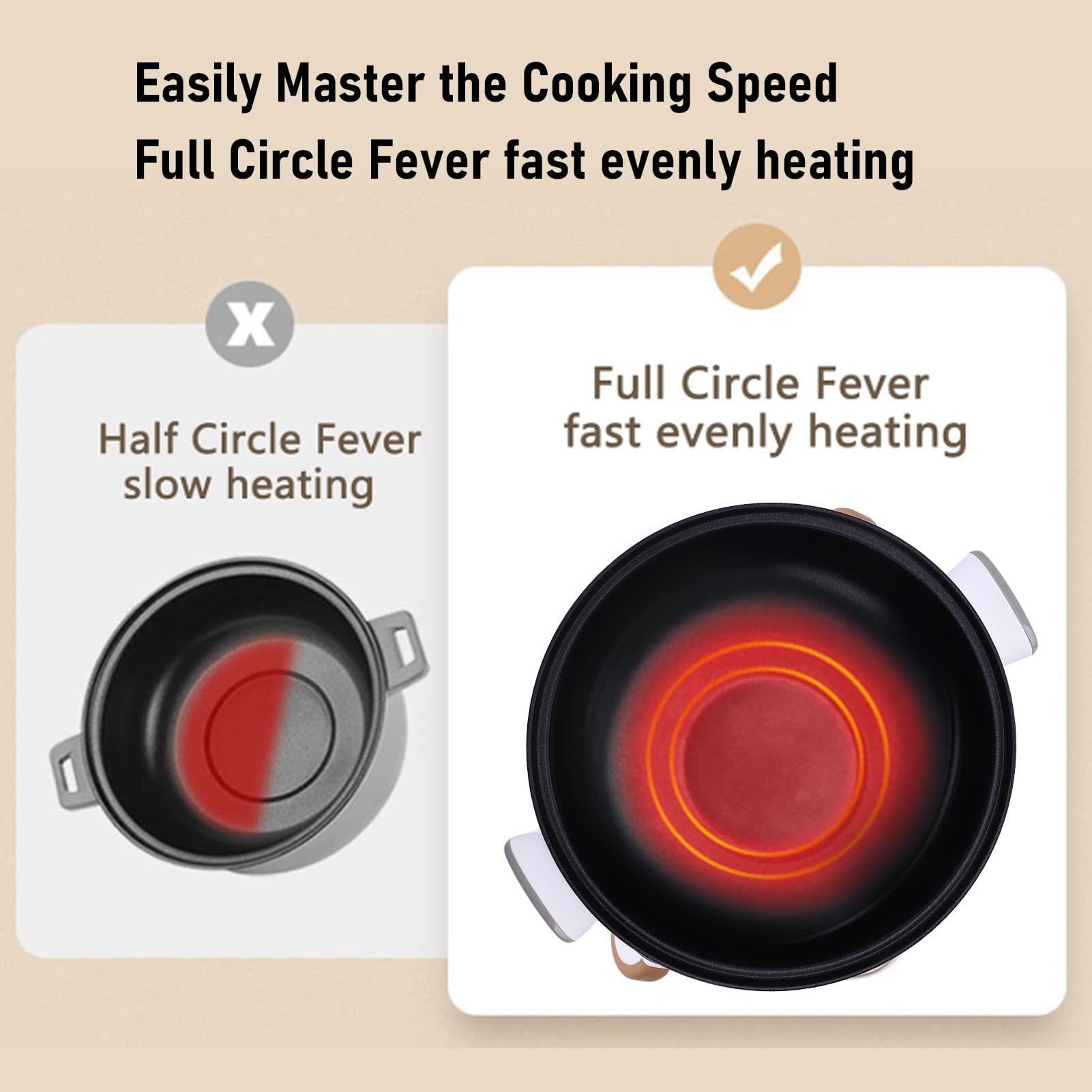 Electric Pot Large Capacity Multifunctional Cooker for Family Gathering Stainless Steel Steam Basket Soup Ramen (US Plug)