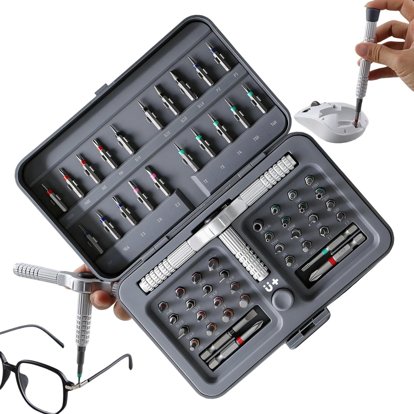 Cacciavite a cricchetto 60 in 1 strumento magnetico con manico a T staccabile | Set di cacciaviti a cricchetto per riparazione elettricista HVAC Tech Meccanico Automotive Casa