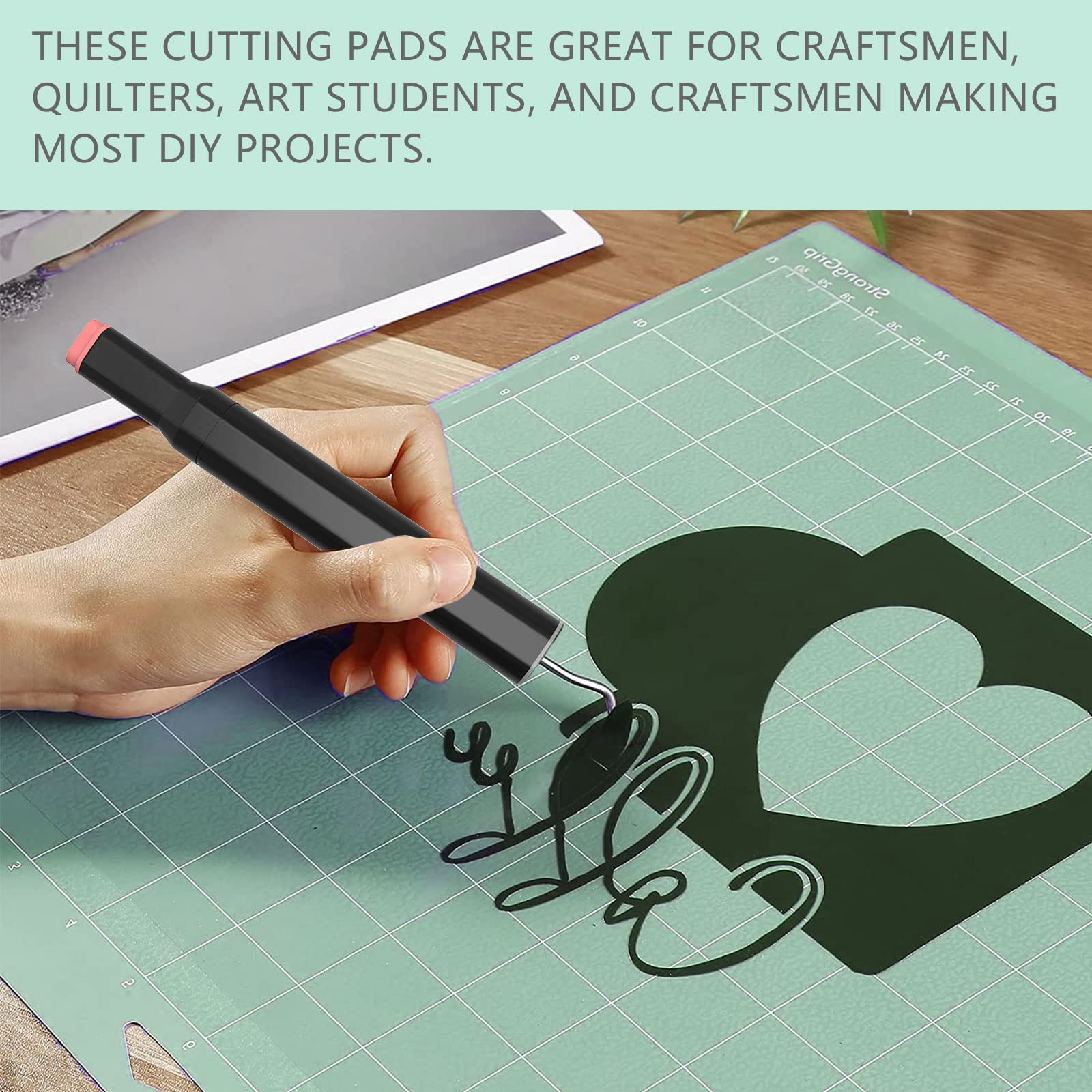 DIYIT Alfombrilla De Corte Lightgrip Para Cricut Maker 3/Maker/Explore 3/Air 2/Air/One (paquete De 3, 12 X 24 Pulgadas), Alfombrillas De Corte De Agarre Ligero Para Proyectos De Bricolaje