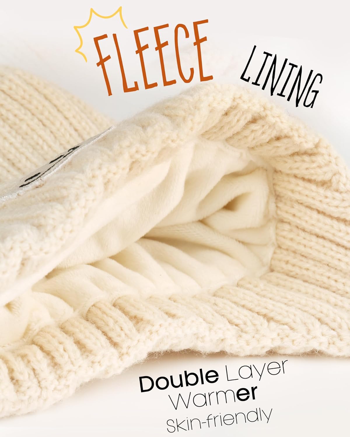 FURTALK Baby Beanie Toddler Winter Warm Hat Infant Soft Fleece Lined with Earflap Cute Knit Kids Caps - Image 2