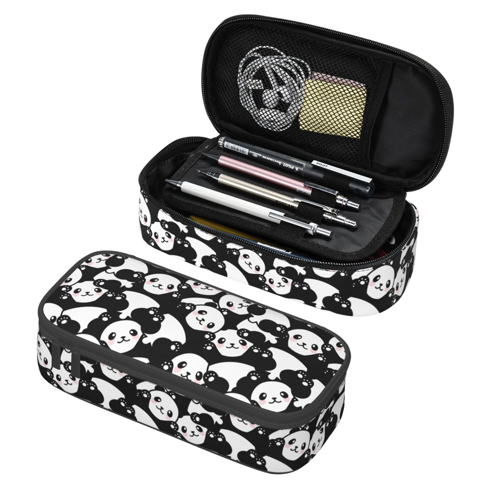 Cute Kawaii Panda Pencil Case Organizer Big Capacity Pencil Pouch Stationery With Zipper School Supplies Pencil Bag For Girls Boys Office