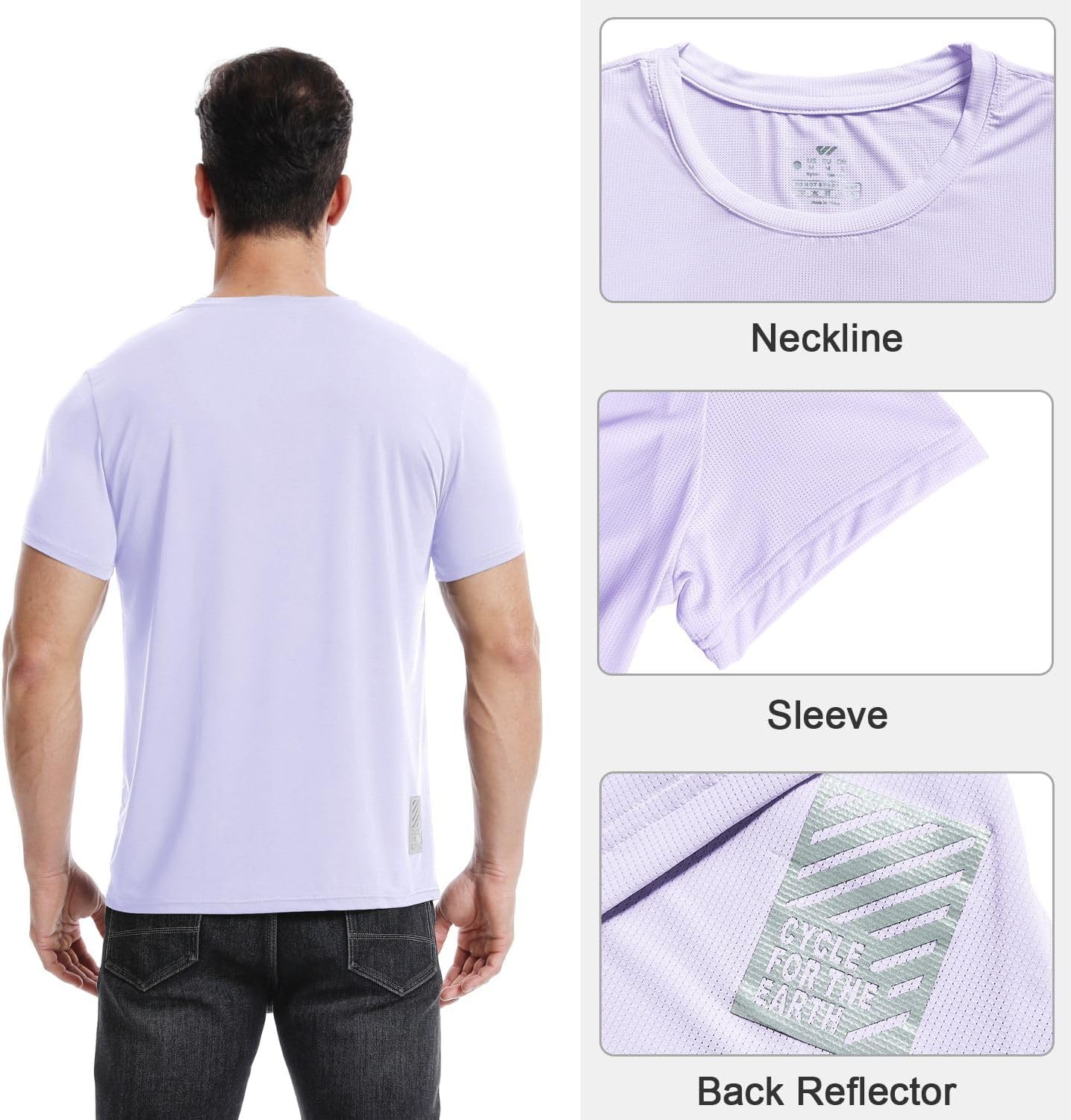 3 or 5 Pack Workout Shirts for Men Quick Dry Running T-Shirt Short Sleeves Moisture Wicking Crew Neck Tee Athletic Casual Top