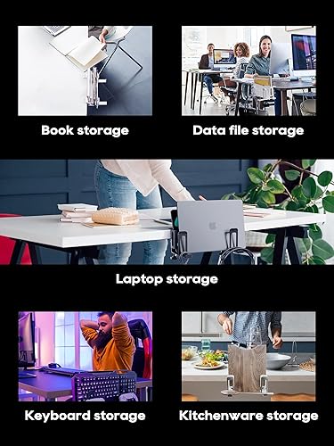 Miniatura 7 de NODOCA Almacenamiento de 2 ranuras para computadora portátil, soporte vertical para computadora portátil, soporte vertical para MacBook, con soporte