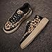 Hhhchpm Women's Trendy Stylish Leopard Sneakers, Comfortable Wear-Resistant Skateboard Shoes for All Seasons, Street Style (Black,8.5)