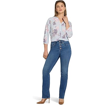Джинсы NYDJ Marilyn Straight Fray Hem Jeans in Wild River