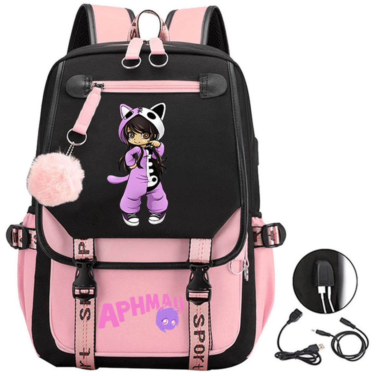 Backpacks Aphmau Schoolbag Character Comic Game Travel Casual Notebook Backpack Backpack