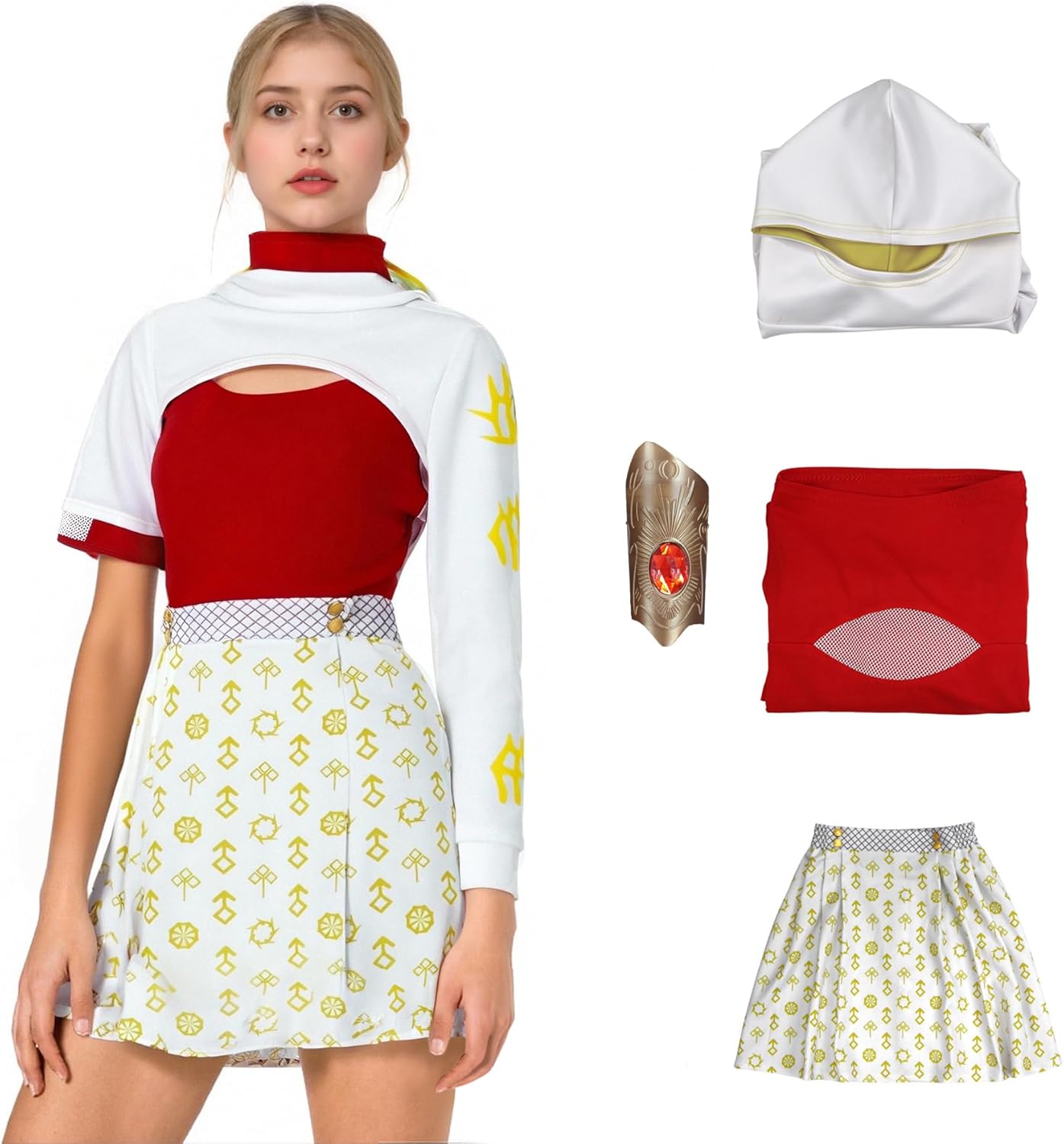 Zombies Nova Costume Addison Costume Womens Dawn of Vampires Cosplay Halloween Party Outfit with Wristband