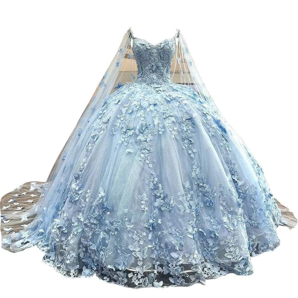 Años Azul Cielo Vestidos De 15 De Varios Colores Color Azul