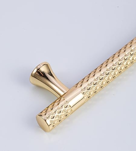 Miniatura 10 de Fecraf Perillas doradas para gabinete, paquete de 4 pomos de cajón, pomos brillantes de cristal para cajón de cocina y baño, pomos de diamantes de