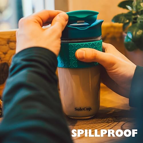 Miniatura 3 de Infusor de té de viaje grande suelto  Colador de té desmontable con tapa a prueba de derrames  18 onzas  17.9 fl oz sin BPA reutilizable taza de