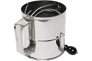 Thunder Group 8-Cup Large Capacity Stainless Steel Flour Sifter