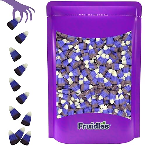 Miniatura 1 de Fruidles Golosinas de maíz de caramelo de Halloween, sin gluten, aperitivos divertidos y festivos (zapatería de moras, media libra)