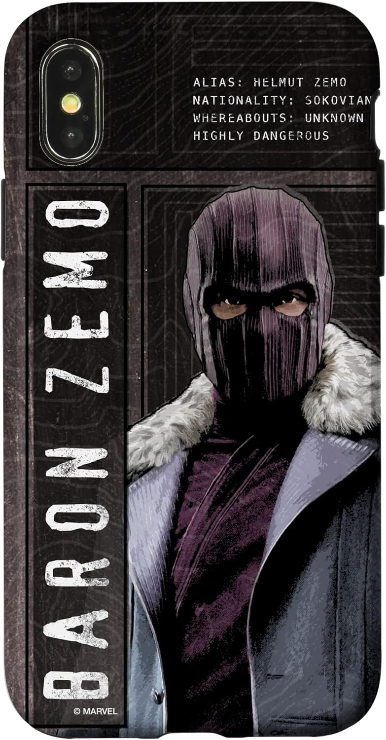 Marvel The Falcon and The Winter Soldier Baron Zemo Details Case for iPhone 15 Plus