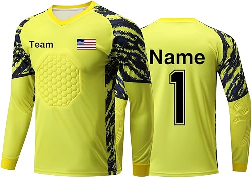 Camisetas de portero personalizadas para jóvenes, hombres y niñas con nombre y número de equipo, logotipo de equipo personalizado para niños y