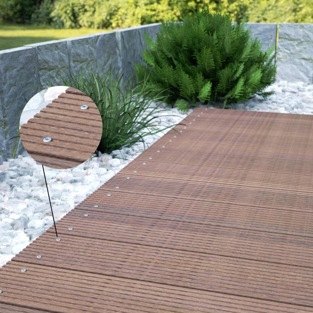 TOX viti per decking TOX TERAS 5,0 x 70 mm, viti con testa decorativa, resistenti agli agenti atmosferici grazie all'acciaio inox C1, TX25, 200 pezzi in scatola, incl. 1x bit, 113165415070