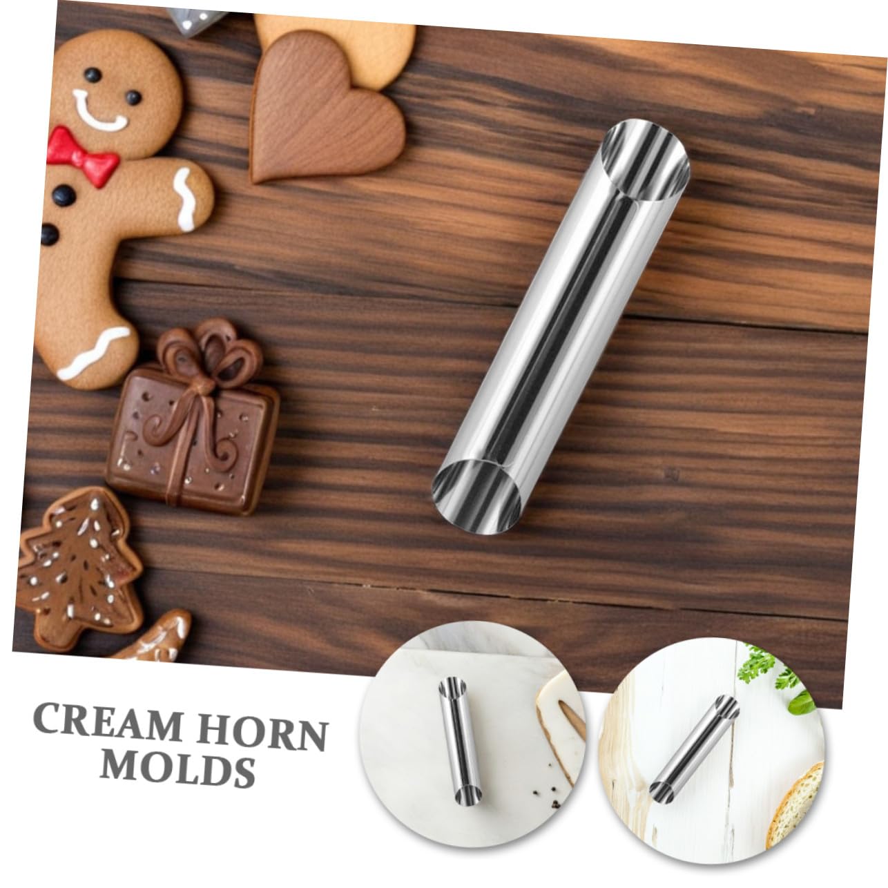 Ciieeo 35 Stück Edelstahl Cannoli Röhren mit Hohler Spiralstruktur Dualer Richtung und Gleichmäßiger Croissant Formung Vielseitig für Kommerzielles und Heimbacken in Silber