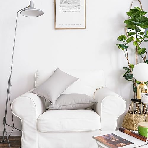 Miniatura 10 de Jeanerlor Fundas de cojín cuadradas y decorativas de lino y algodón suave, para bar, cafetería y habitación de juegos, de 24 x 24 pulgadas (60 x 60