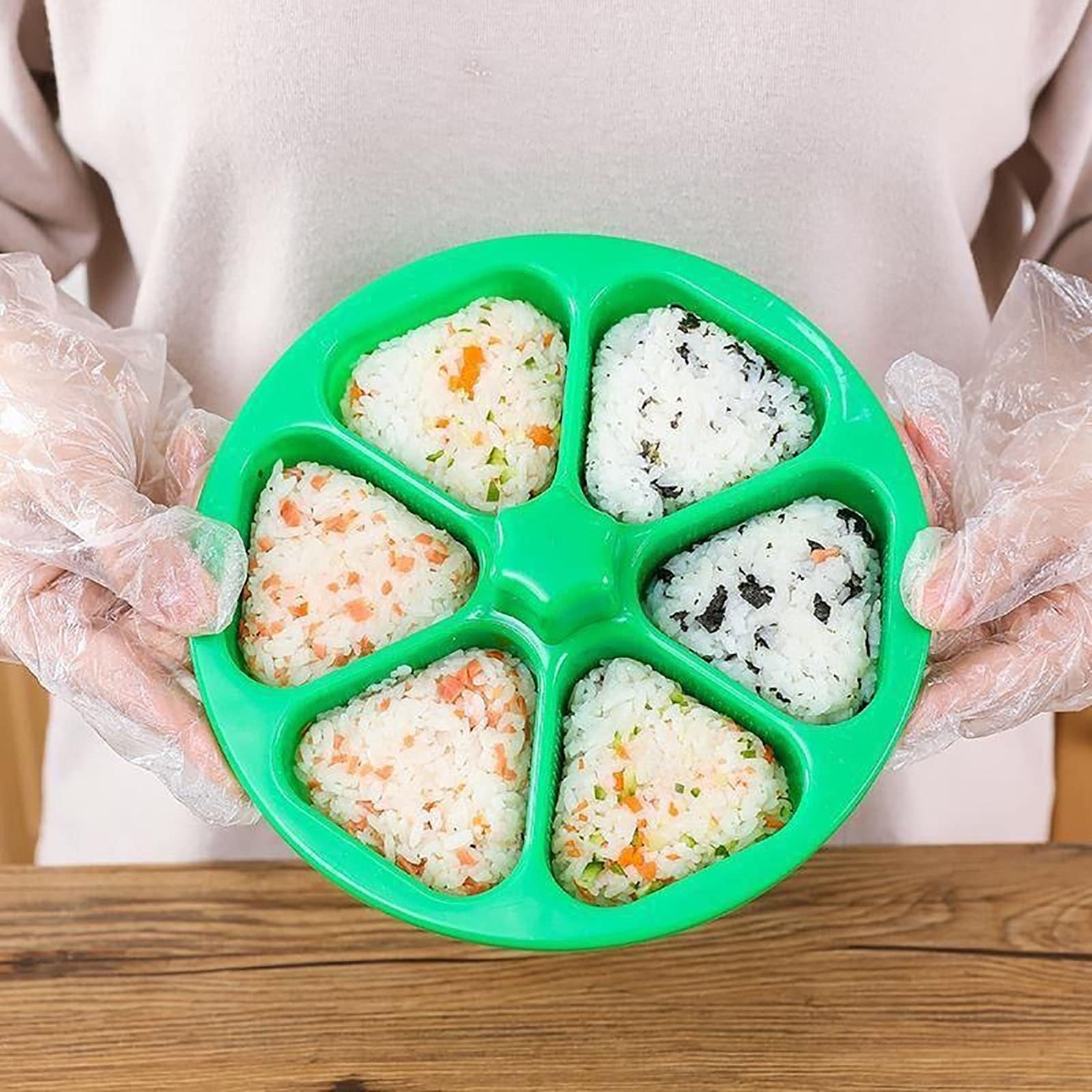 FCSHFC Onigiri Mold Triangular Rice Ball Bento Box Japanese Sushi