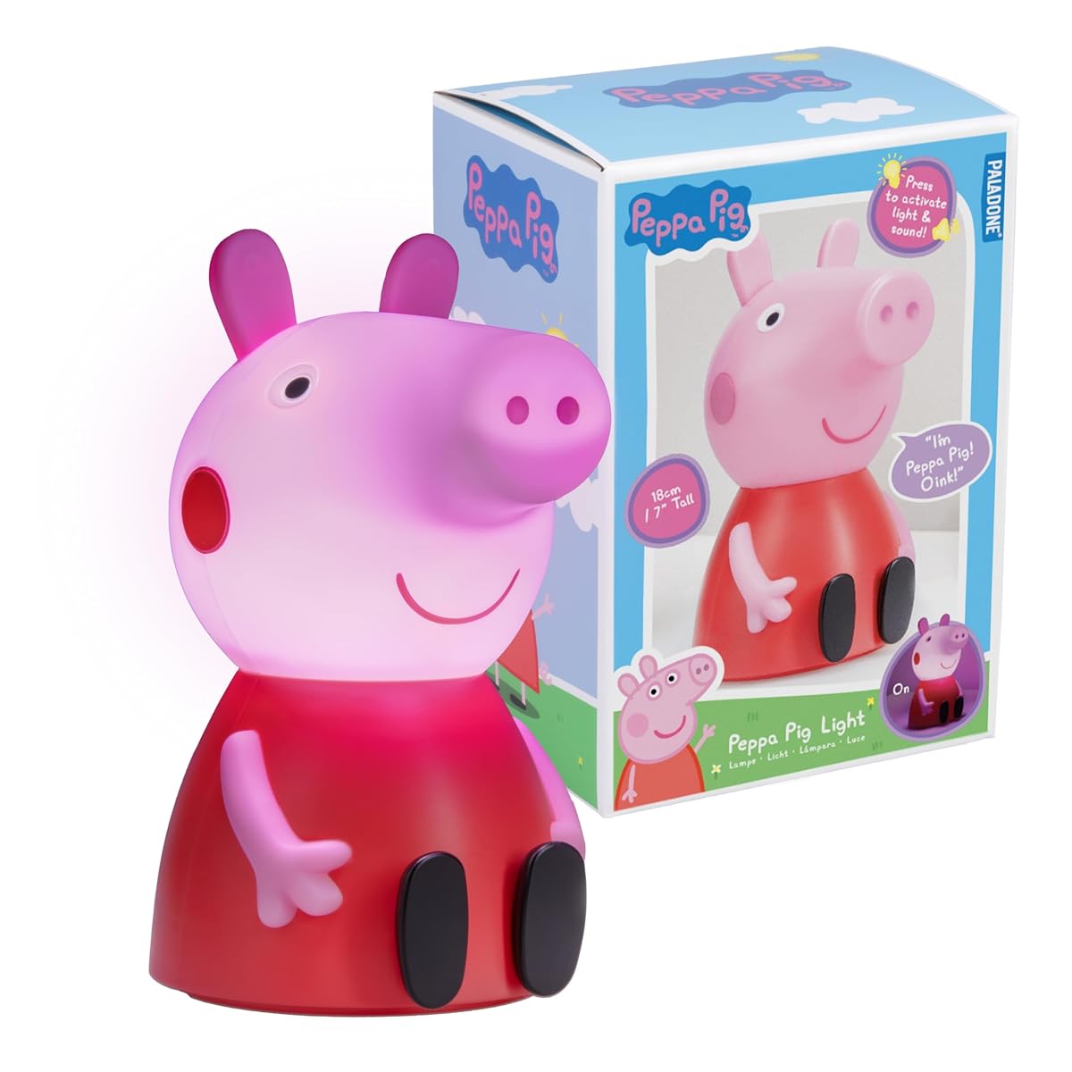 Paladone Peppa Pig Figure Lamp with Sound - Officially Licensed Baby Night