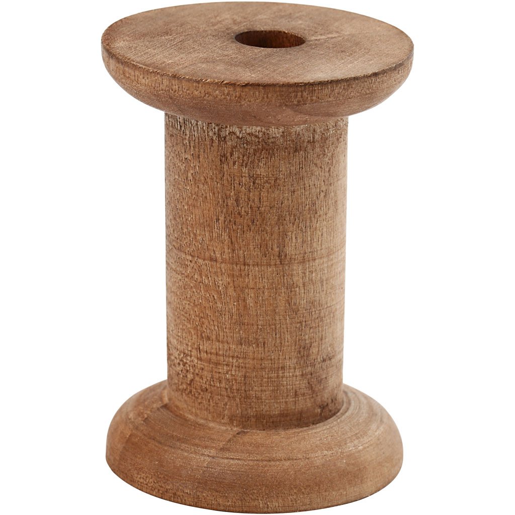 Set 10 Rocchetti In Legno Naturale 47x31mm – Bobine Vuote Per Cucito, Ricamo, Spago E Artigianato, Foro Centrale 6,8 Mm
