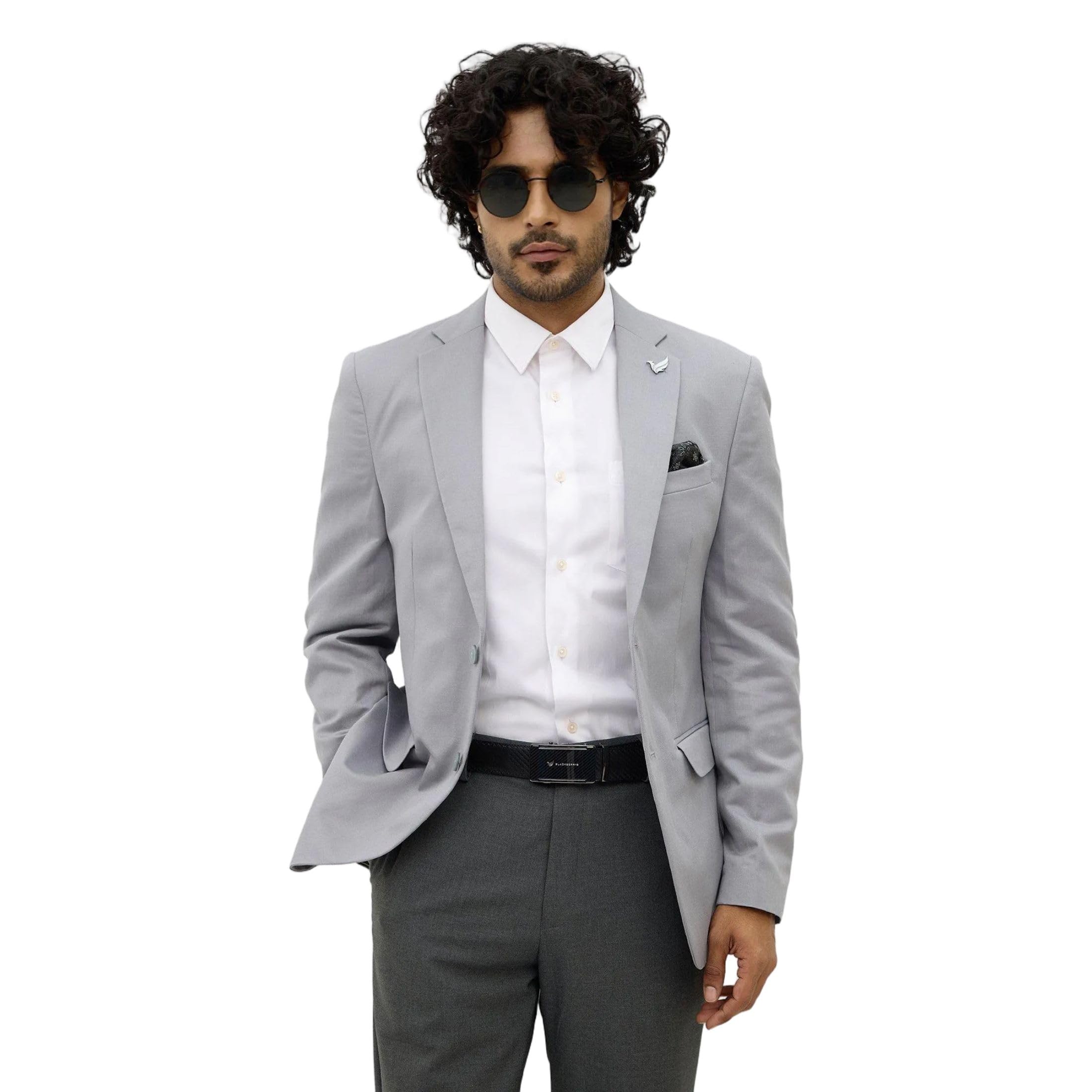 blackberrys Men's Peach Solid Slim-Fit Blazers |Office Wear & Casual Wear-picture-18