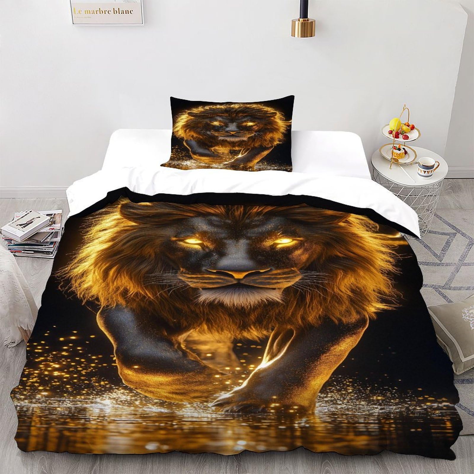 Housse de couette 135x200cm Savanna avec taies d'oreiller